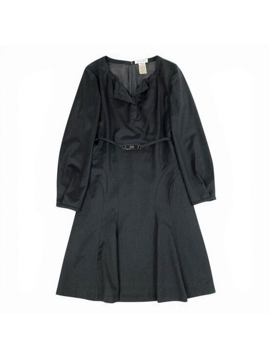 Celine A-line Dress with Carriage Belt 38 Gray Vintage main image 8